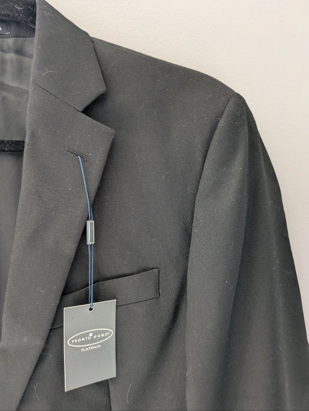 Pronto Uomo Wool 2 Button Lapel Notch Suit Jacket Blazer 38 NWT
